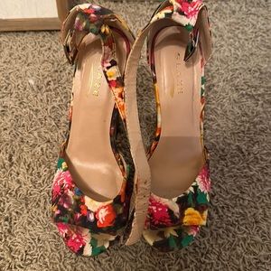 Floral Platform heels